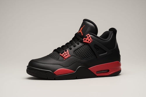 Air Jordan 4 Retro 'Bred Red Accents' Basketball Sneaker (SIZE 6 UK) - fentonshop