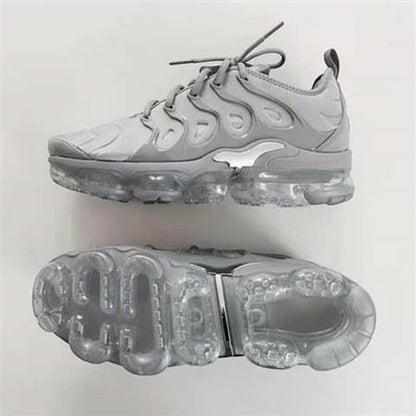 technodrive zapatillas deportivas grises de mujer, con suela de aire transparente y detalles plateados, estilo casual de verano.
